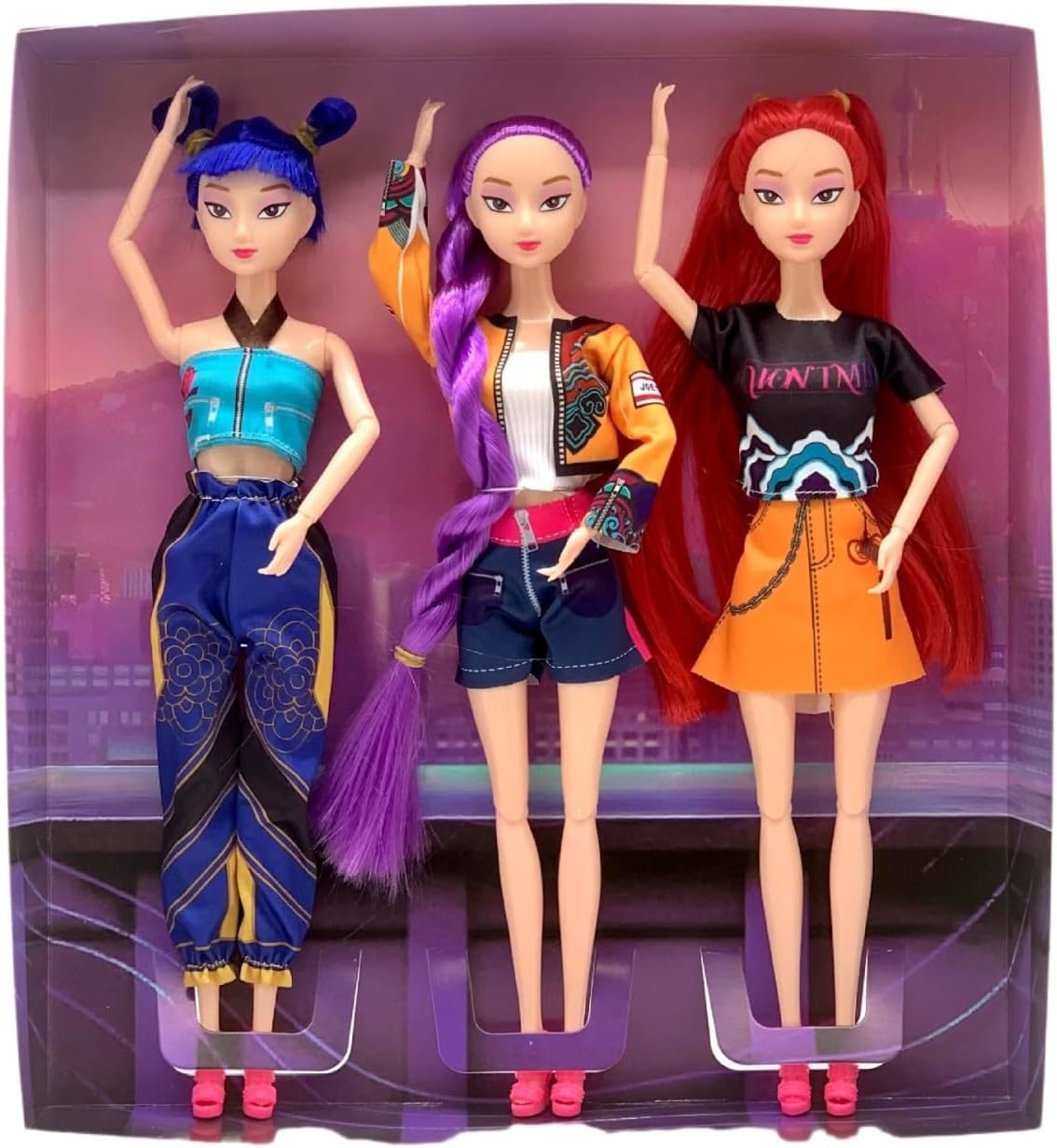 KPOP Demon Hunters – 3-Pack K-Pop Demon Hunter Dolls (11.5” / 32 cm)