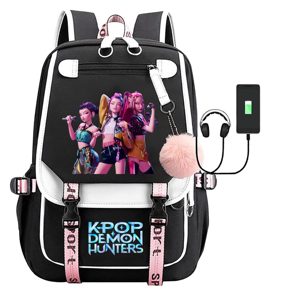 Sac à dos KPop Witch Hunter Movie – L'Accessoire Iconique des Fans sur le Campus Design exclusif · Oxford respirant · Finition pompon fourrure