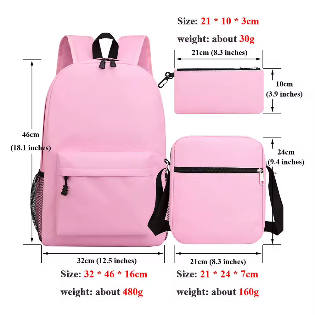 KPop Demon Hunters Anti-Vol Étanche 14 Pouces Étudiant Sac À Dos Fermeture À Glissière Moderne Trousse Trois Pièces Ensemble