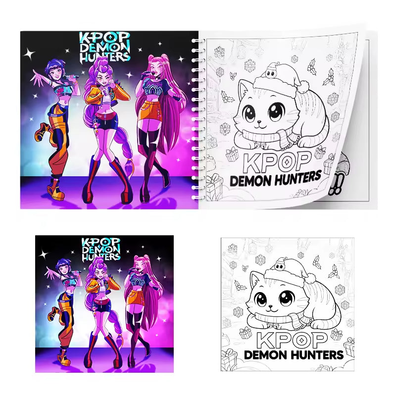 coloriage chat kpop demon hunters